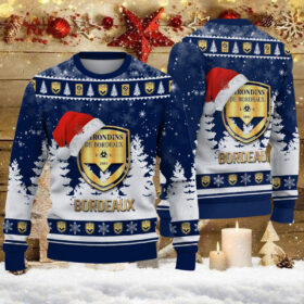 Pull de Noël moche Girondins de Bordeaux – Ugly Christmas Sweater