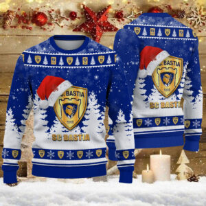 Pull de Noël moche SC Bastia – Ugly Christmas Sweater