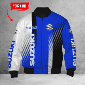 Blouson bomber Suzuki Blue