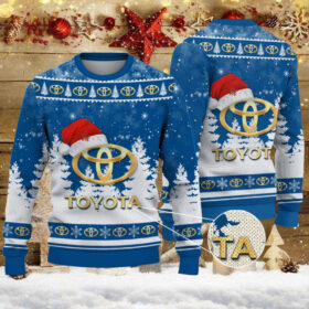 Pull de Noël moche Toyota Blue – Ugly Christmas Sweater