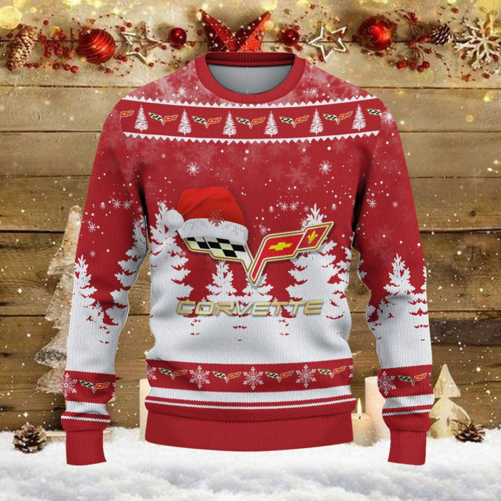 Pull de Noël moche Corvette C6 – Ugly Christmas Sweater – Image 2