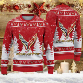 Pull de Noël moche Chevrolet Corvette – Ugly Christmas Sweater