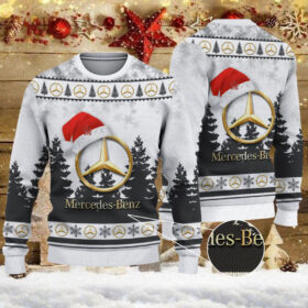 Pull de Noël moche Mercedes-Benz White – Ugly Christmas Sweater