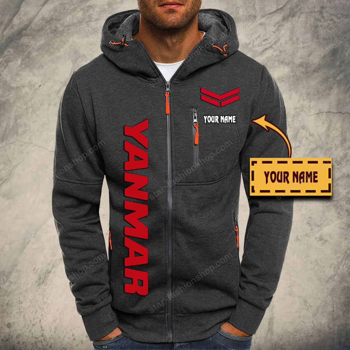 Veste à capuche zippée Yanmar – Image 4