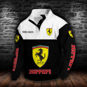 Sweat-shirt à col boutonné Ferrari