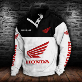 Sweat-shirt à col boutonné Honda Motorcycle