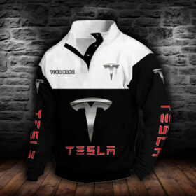 Sweat-shirt à col boutonné Tesla