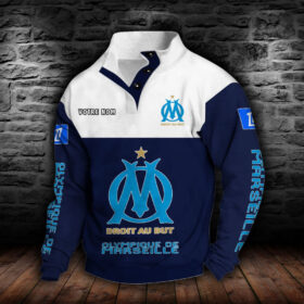 Sweat-shirt à col boutonné Olympique de Marseille