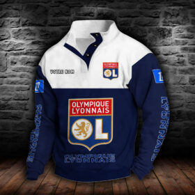 Sweat-shirt à col boutonné Olympique Lyonnais