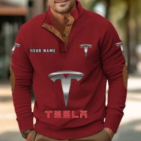 Sweat-shirt pour homme sans capuche Tesla