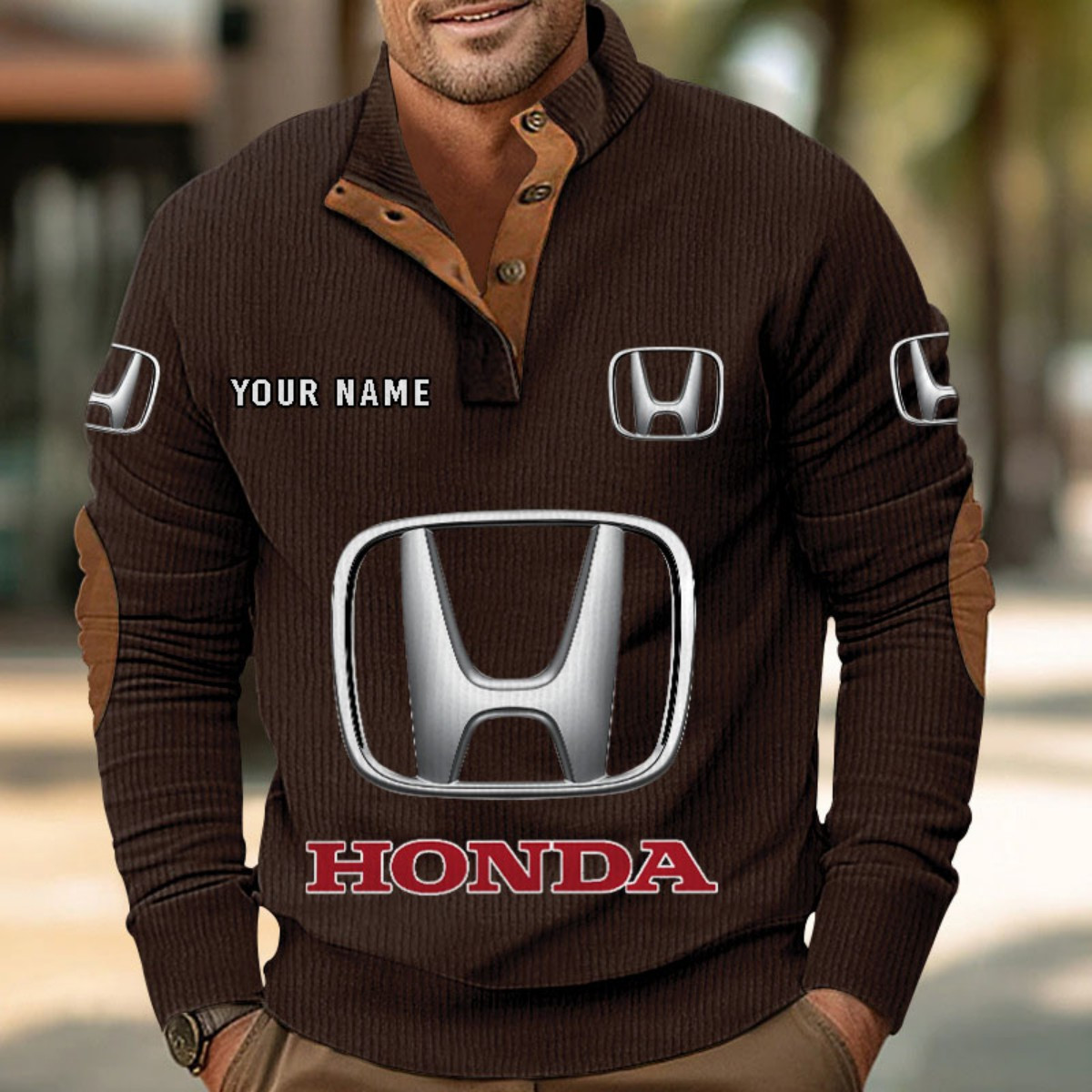 Sweat-shirt pour homme sans capuche Honda – Image 4