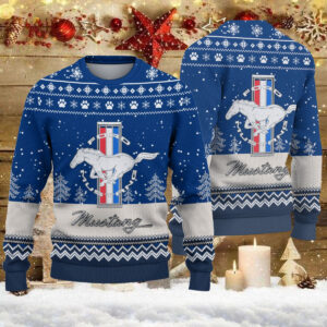 Pull de Noël moche Ford Mustang – Ugly Christmas Sweater