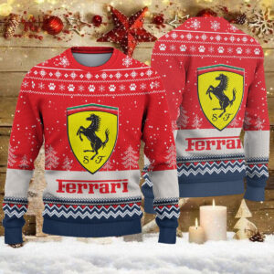 Pull de Noël moche Ferrari – Ugly Christmas Sweater