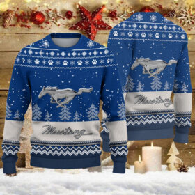 Pull de Noël moche Ford Mustang – Ugly Christmas Sweater
