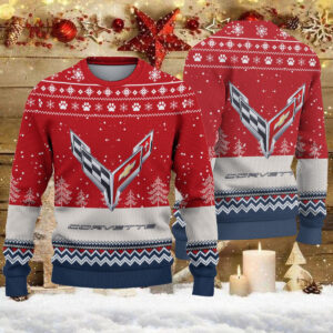 Pull de Noël moche Chevrolet Corvette – Ugly Christmas Sweater