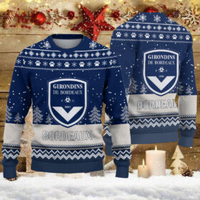 Pull de Noël moche Girondins de Bordeaux – Ugly Christmas Sweater