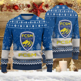 Pull de Noël moche FC Sochaux-Montbéliard – Ugly Christmas Sweater