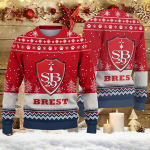 Pull de Noël moche Stade Brestois 29 – Ugly Christmas Sweater