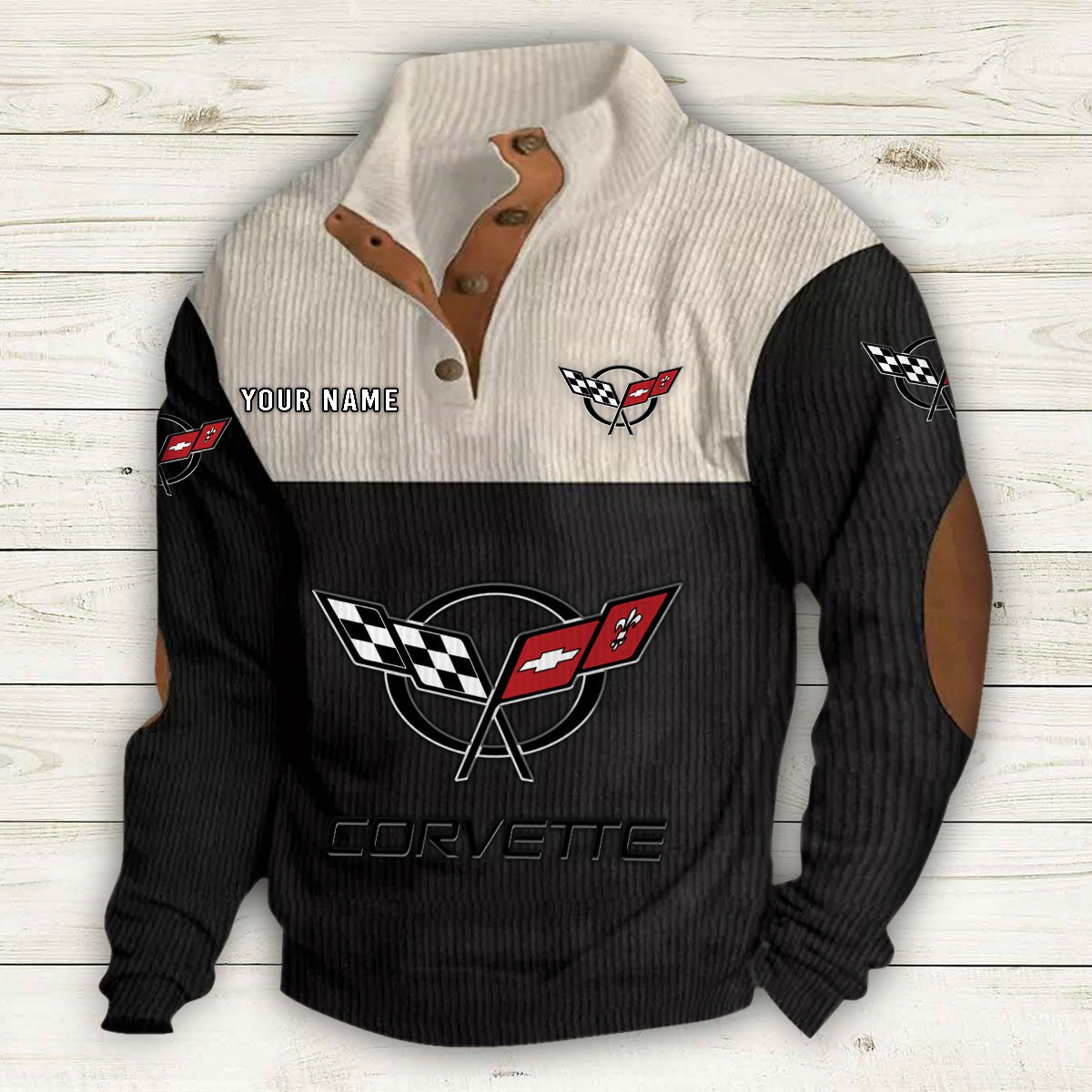 Sweat-shirt pour homme sans capuche Corvette C5 – Image 3