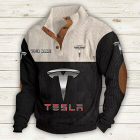 Sweat-shirt pour homme sans capuche Tesla