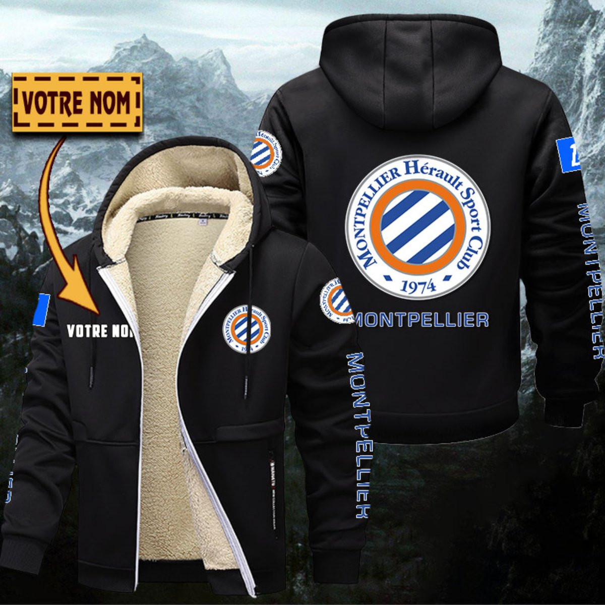 Veste à capuche doublée Montpellier HSC – Image 3