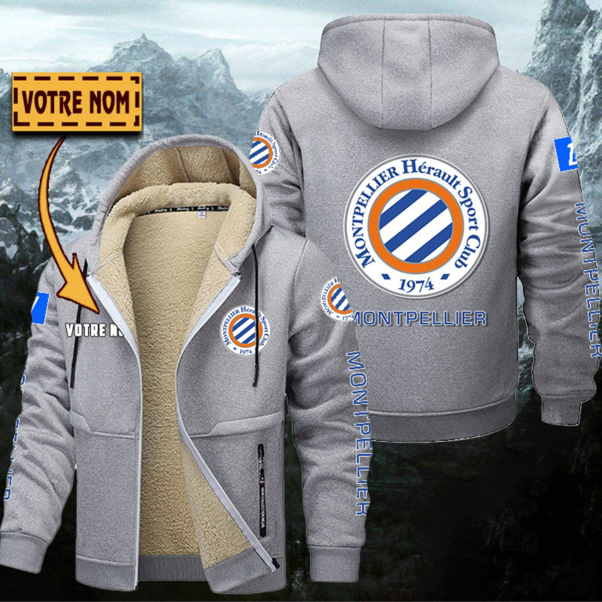 Veste à capuche doublée Montpellier HSC – Image 6