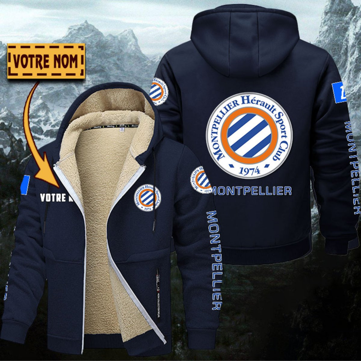Veste à capuche doublée Montpellier HSC
