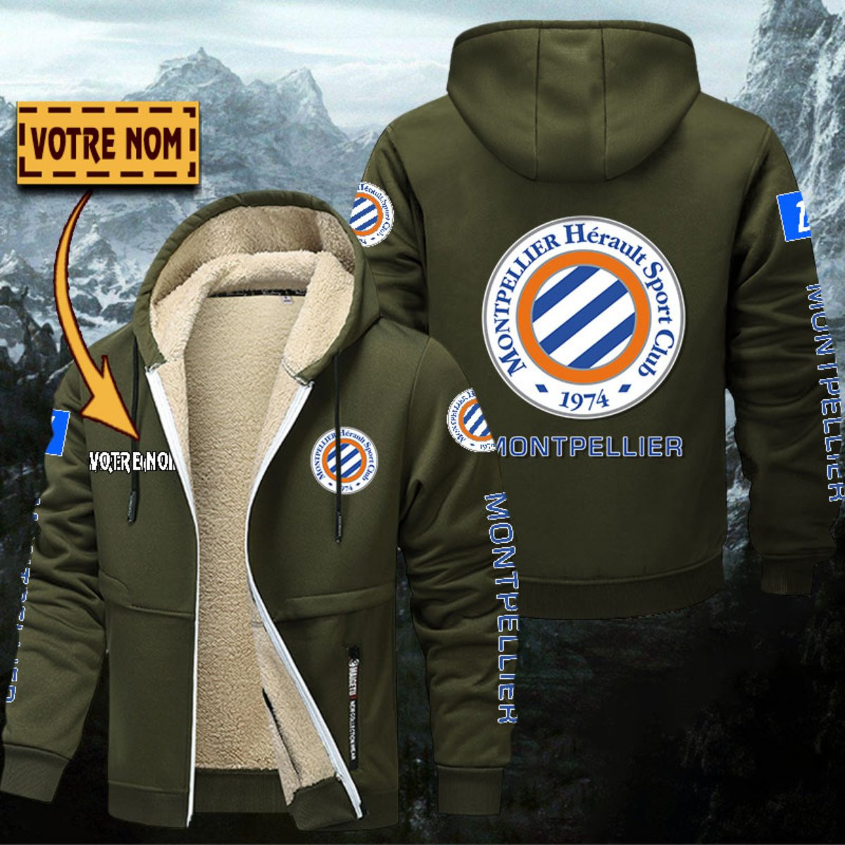 Veste à capuche doublée Montpellier HSC – Image 2