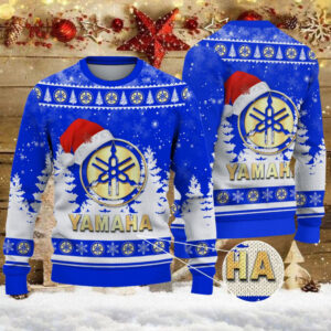 Pull de Noël moche Yamaha Blue - Ugly Christmas Sweater
