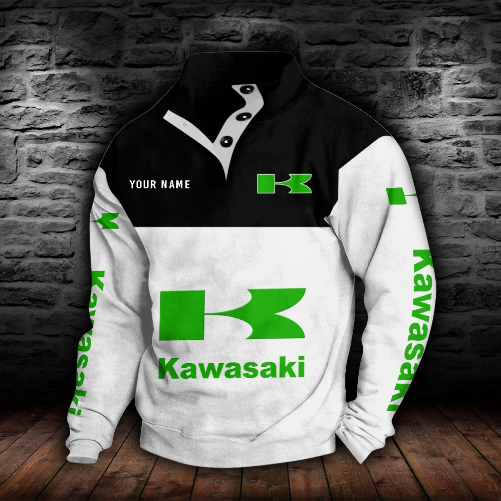 Sweat-shirt à col boutonné Kawasaki – Image 8