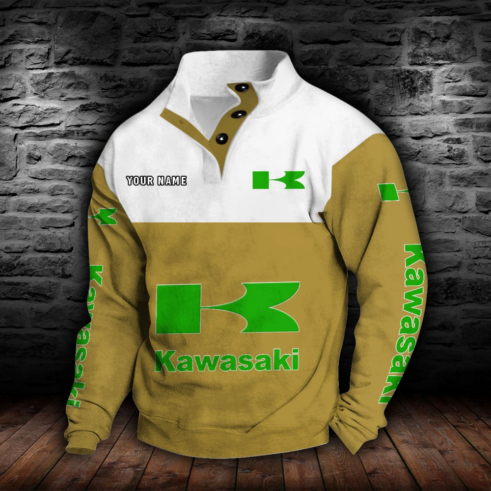 Sweat-shirt à col boutonné Kawasaki – Image 9