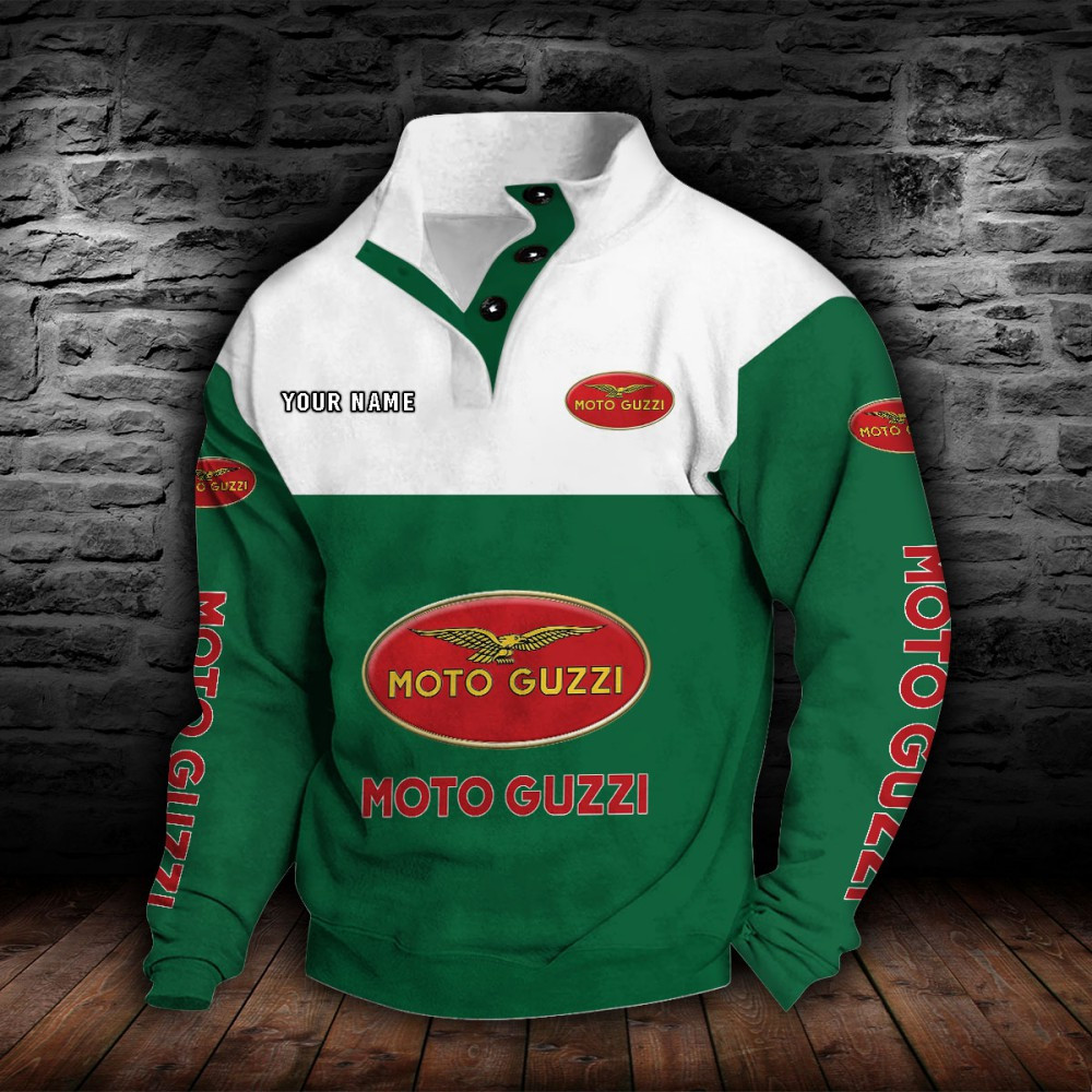 Sweat-shirt à col boutonné Moto Guzzi – Image 3