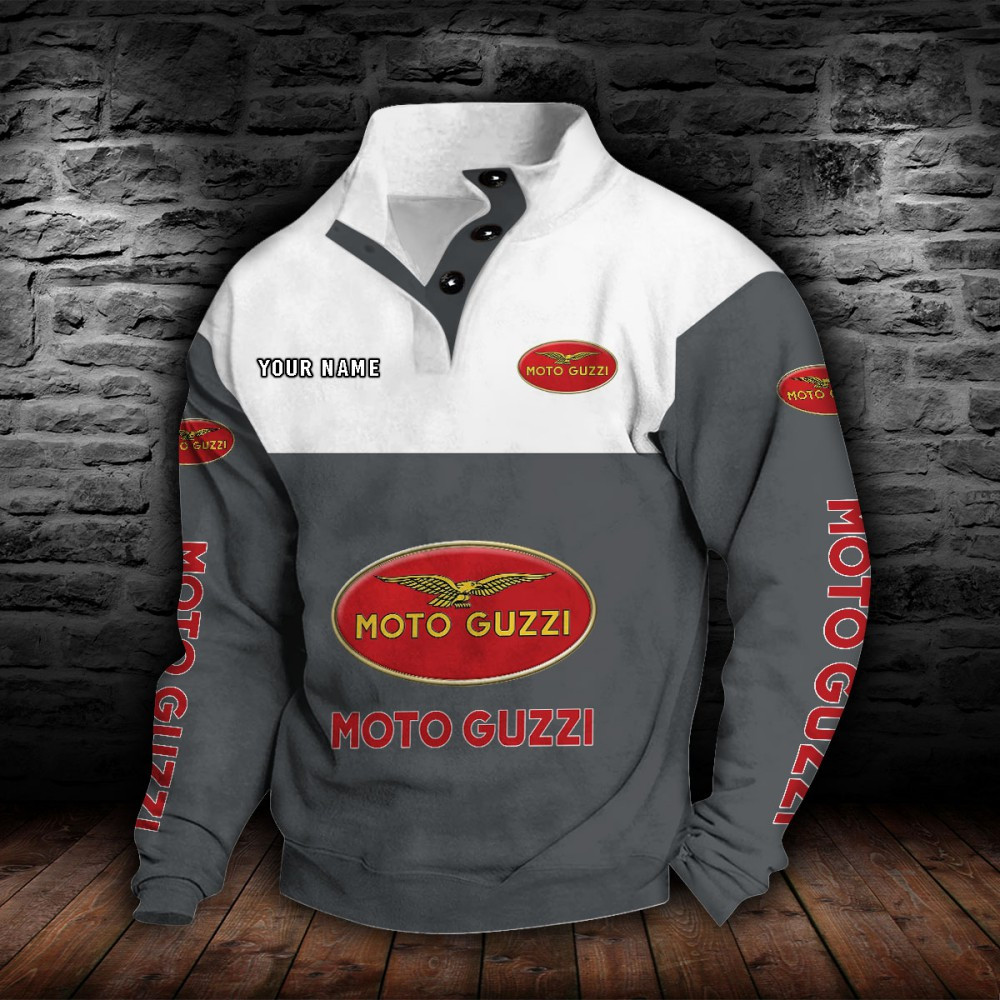 Sweat-shirt à col boutonné Moto Guzzi – Image 4