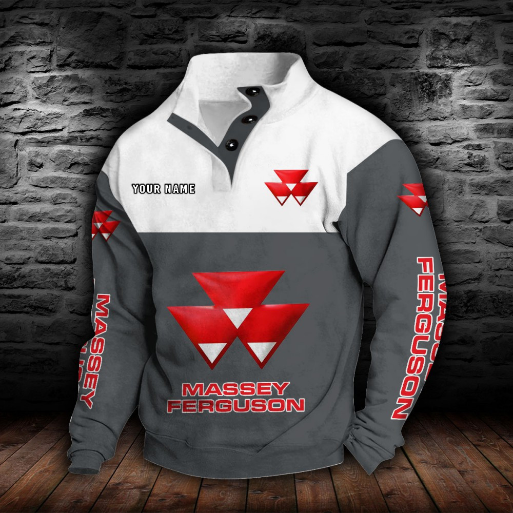 Sweat-shirt à col boutonné Massey Ferguson – Image 4