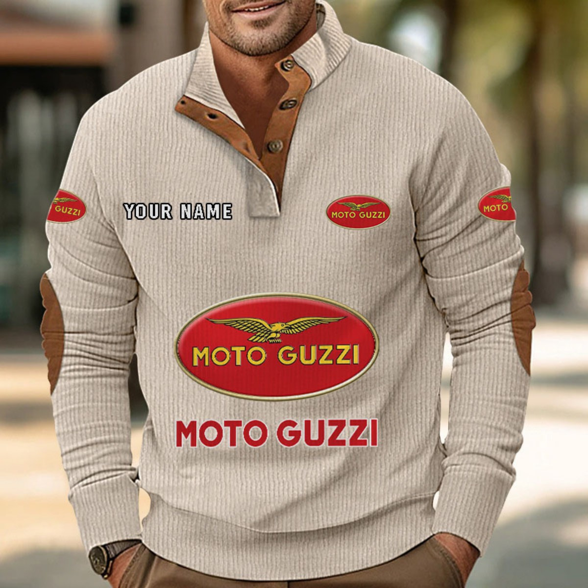 Sweat-shirt pour homme sans capuche Moto Guzzi – Image 5