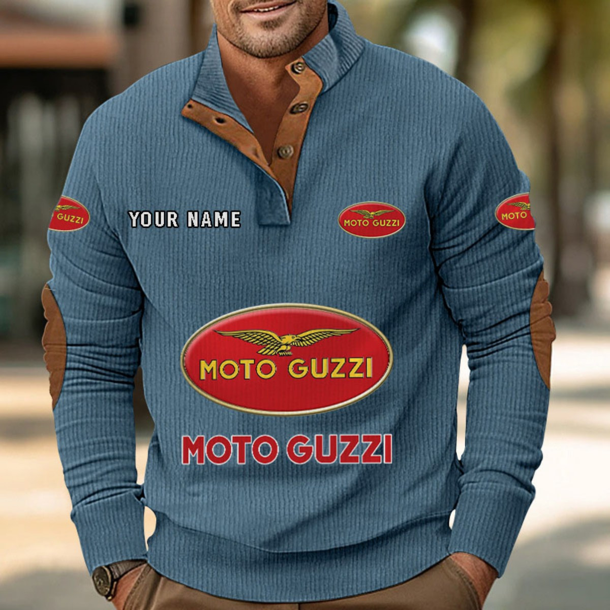 Sweat-shirt pour homme sans capuche Moto Guzzi – Image 9