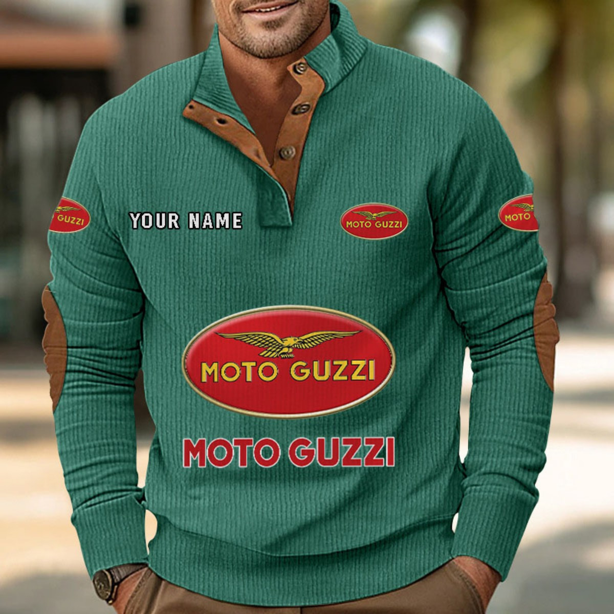Sweat-shirt pour homme sans capuche Moto Guzzi – Image 10