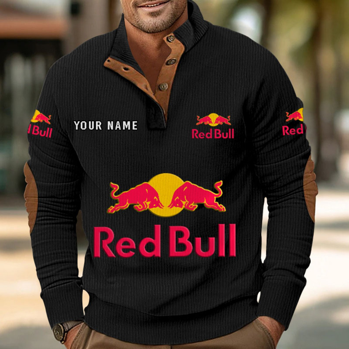 Sweat-shirt pour homme sans capuche Red Bull – Image 3