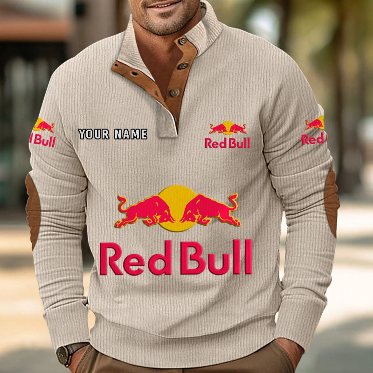 Sweat-shirt pour homme sans capuche Red Bull – Image 5