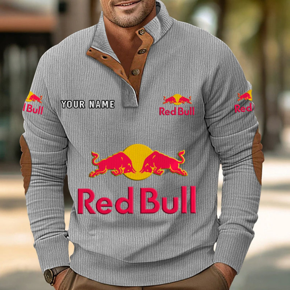 Sweat-shirt pour homme sans capuche Red Bull – Image 6