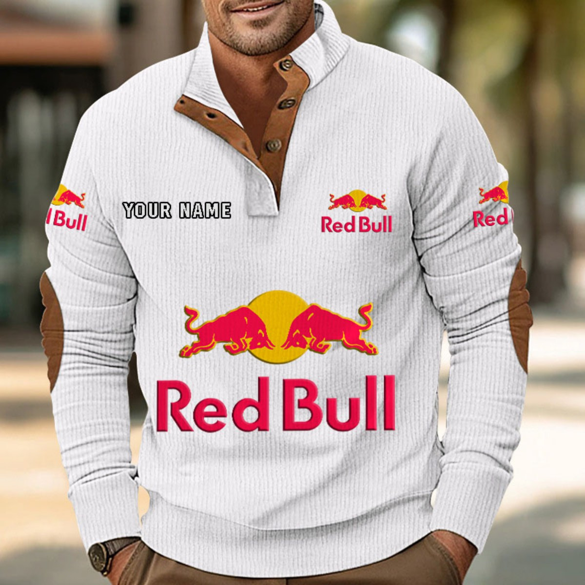 Sweat-shirt pour homme sans capuche Red Bull – Image 7