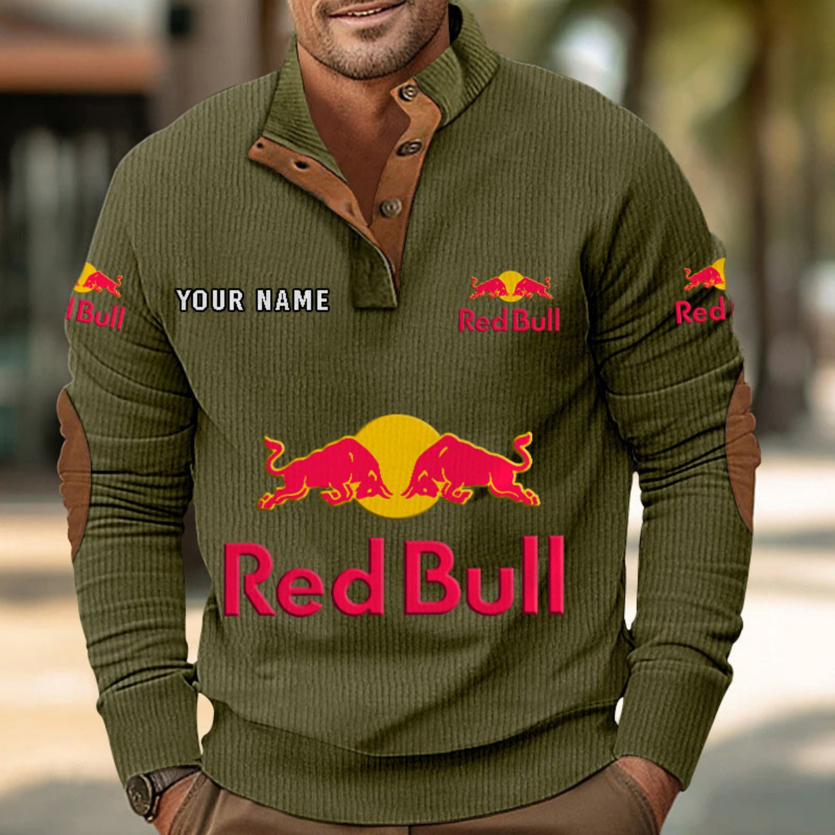 Sweat-shirt pour homme sans capuche Red Bull – Image 8
