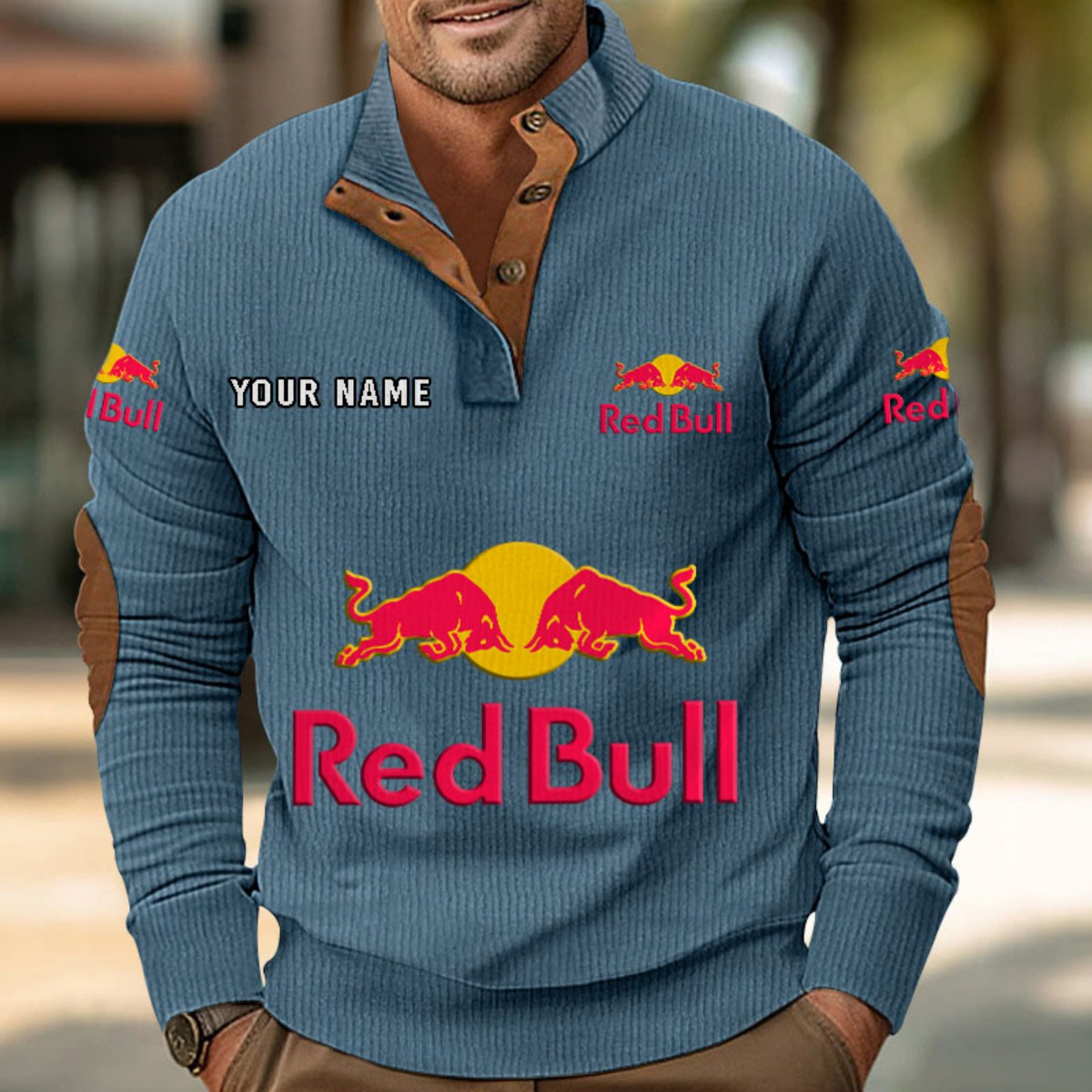 Sweat-shirt pour homme sans capuche Red Bull – Image 9