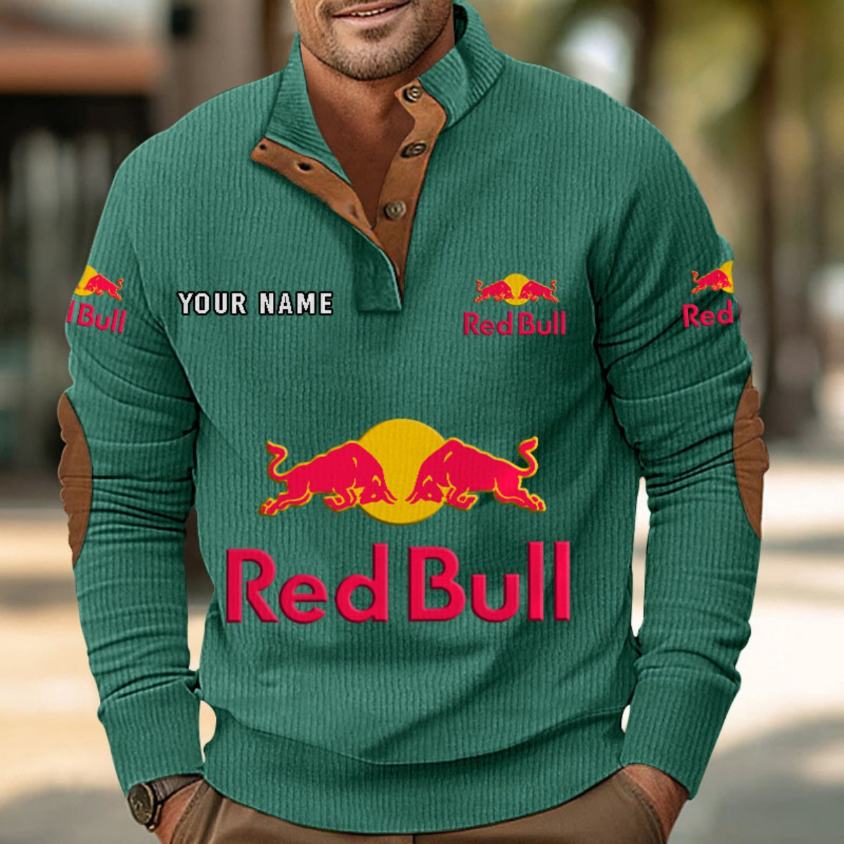 Sweat-shirt pour homme sans capuche Red Bull – Image 10