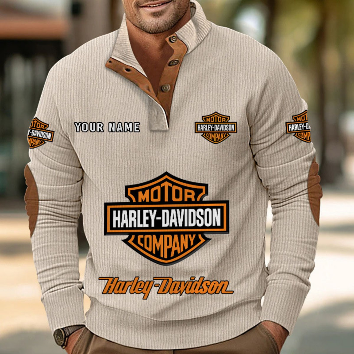 Sweat-shirt pour homme sans capuche Harley-Davidson – Image 5