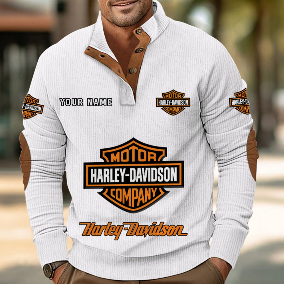 Sweat-shirt pour homme sans capuche Harley-Davidson – Image 7