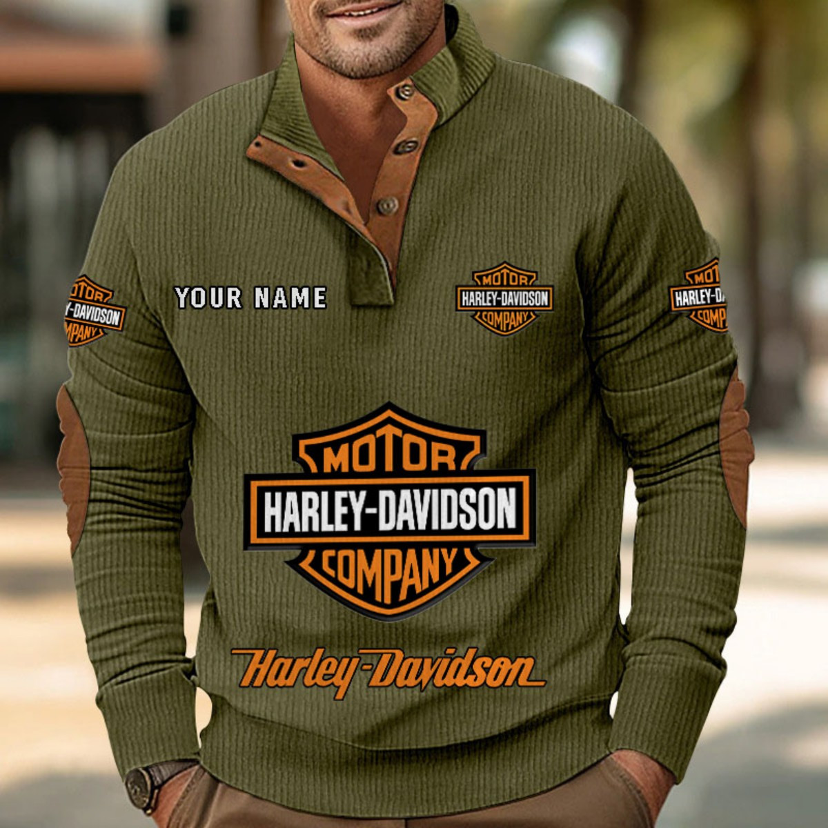 Sweat-shirt pour homme sans capuche Harley-Davidson – Image 8