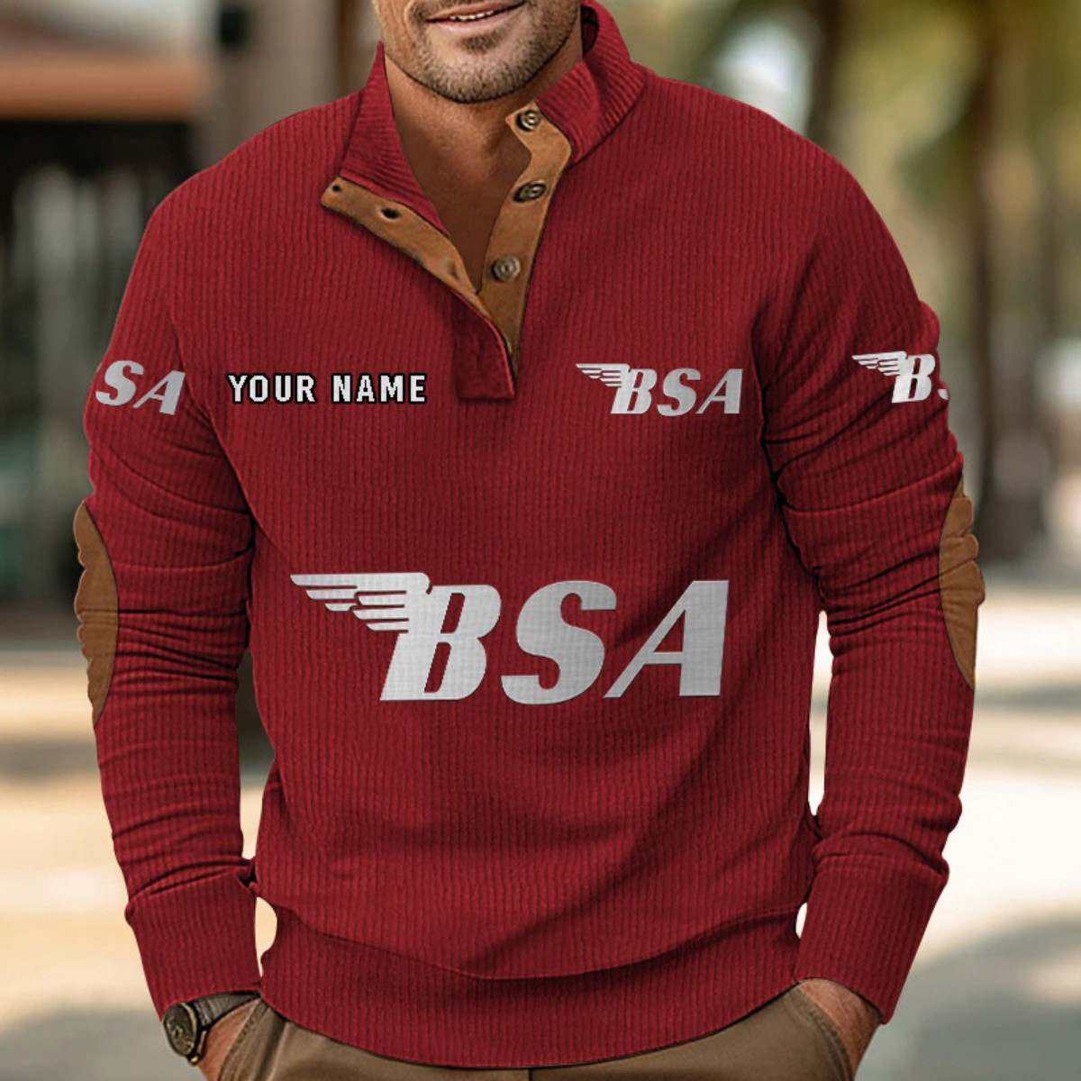 Sweat-shirt pour homme sans capuche BSA Motorcycles – Image 3