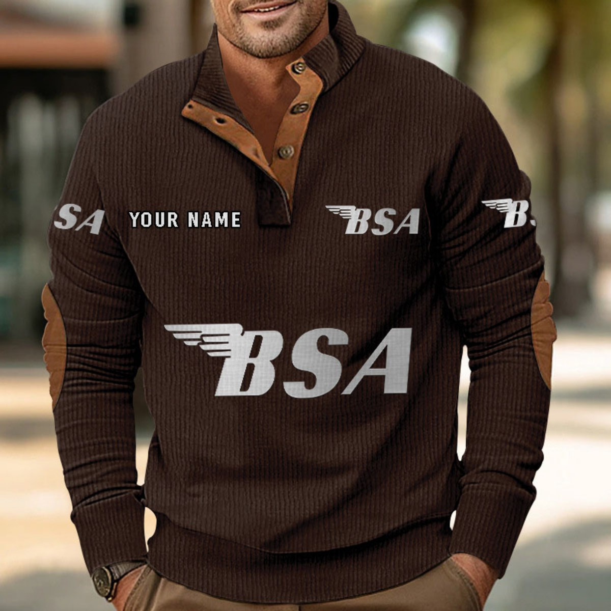 Sweat-shirt pour homme sans capuche BSA Motorcycles – Image 4