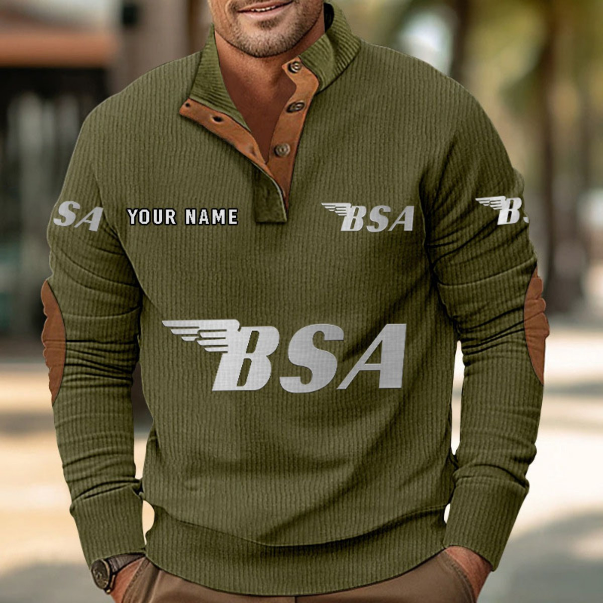 Sweat-shirt pour homme sans capuche BSA Motorcycles – Image 8